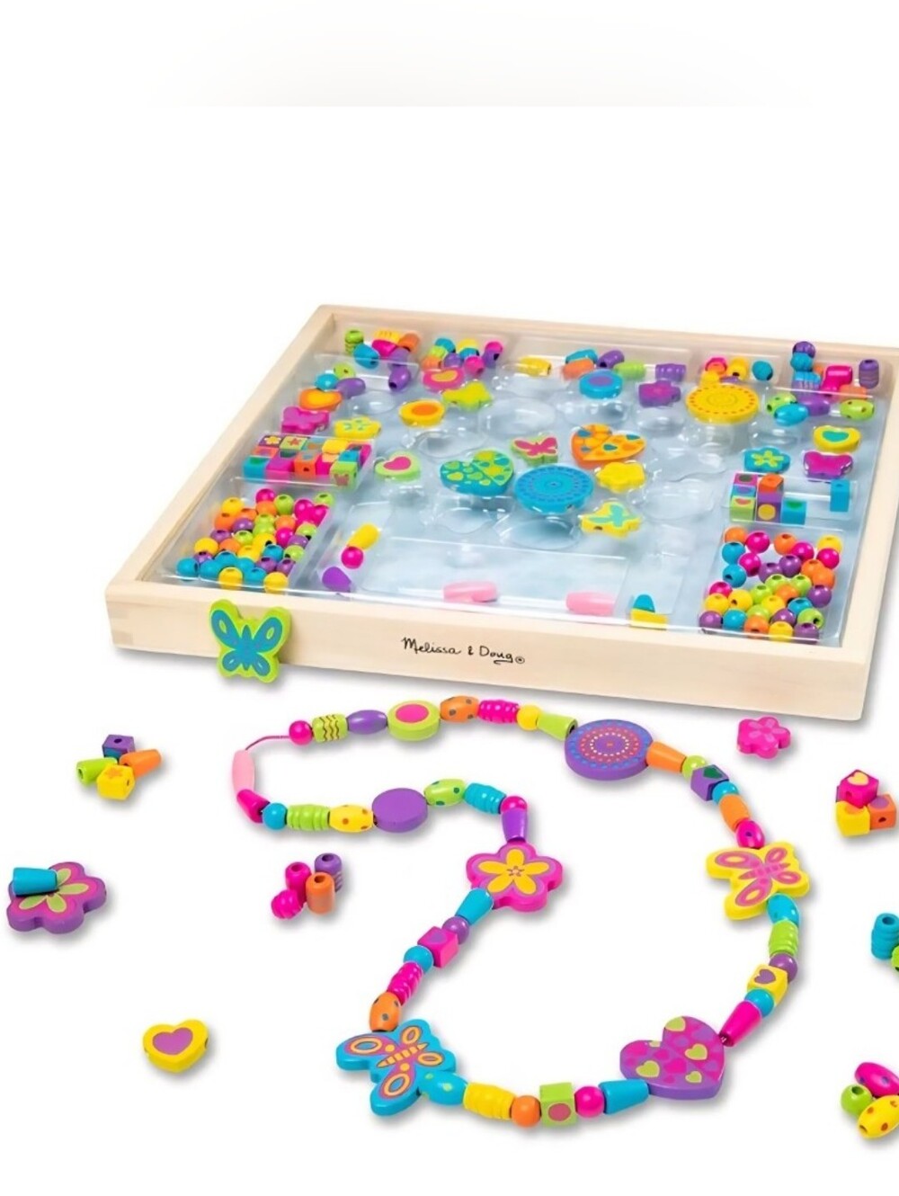 Melissa & Doug Bead Bouquet - Deluxe Wooden Bead Set - Ages 4+ PARTIAL SET